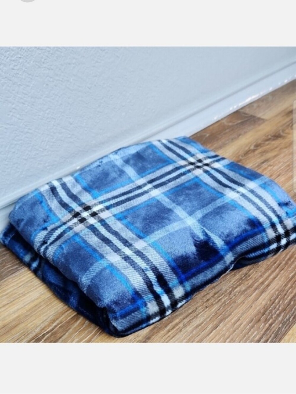 CVS Blue Plaid Throw Blanket